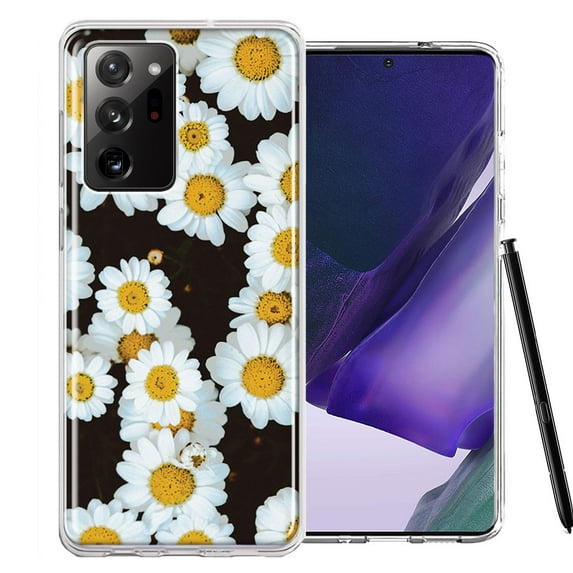 MUNDAZE Samsung Galaxy Note 20 Ultra Cute Daisy Flowers Double Layer Phone Case Cover