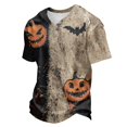 thumbnail image 2 of T Shirts for Men Halloween Print Short Sleeve V Neck Tees Pull on Funny Causal Shirts, M, 2 of 7