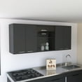 thumbnail image 2 of Nmkwnr Kitchen Wall Cabinet with 4 Interior Shelves, Black, 2 of 7