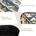 thumbnail image 5 of FORMRS Makeup Bag Travel Cosmetic Organizer for Women Fold Flat Zipper Pouch with Handle, Winter Village, 5 of 8