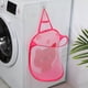 thumbnail image 1 of Cesto para ropa sucia colgante para baño con pared, cesto de almacenamiento plegable para ropa sucia, rosa, 1 of 4