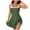 Green, variant on zaveiop Women One Piece Swimsuit Tummy Control Swim Dress Color Block Modest Bathing Suit Retro Swim Suit Skirt (Black, L)