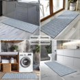 thumbnail image 2 of Blue Geometric Striped Pattern Kitchen Rug Mat,Kitchen Runner Rugs Non Skid Washable,Decorative Kitchen Floor Mats for Kitchen,Sink,Laundry,17"X47", 2 of 5