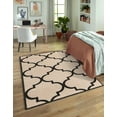 thumbnail image 7 of Unique Loom Trellis Collection Area Rug - Austin (9' x 12' 2" Rectangle Beige and Black/Beige), 7 of 7
