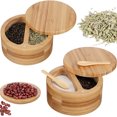 thumbnail image 3 of Spice Box 2 Compartments Seasoning Container Cover Salt Pepper Sugar Salt Pepper Jar Condiments Keeper Mini Can Barbeque Picnicking Home Gadget, 3 of 5