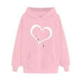 thumbnail image 2 of IROINNID Hoodies for Women Halloween Graphic Print Casual Long Sleeve Fall Hooded Sweatshirt with Pocket,Pink, 2 of 4