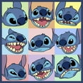 thumbnail image 2 of Boy's Lilo & Stitch Facial Expressions of Stitch Pull Over Hoodie Navy Blue Heather Medium, 2 of 4