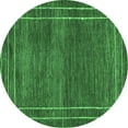 thumbnail image 1 of Ahgly Company Indoor Round Abstract Emerald Green Modern Area Rugs, 3' Round, 1 of 4