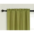thumbnail image 2 of 1 Set Solid Foam Backing Lined Room Darkening Blackout Window Curtain Panel Treatment Drape Rod Pocket Matte in Different Sizes 84", LIME R64, 2 of 4