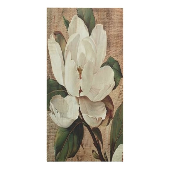 RKSupls White Magnolia Green Leaves Microfiber Beach Towel Absorbent Compact Towels for Swimming Pool Beach Travel Things for Vacation Essentials Adult Gift,61.4×30.3Inch