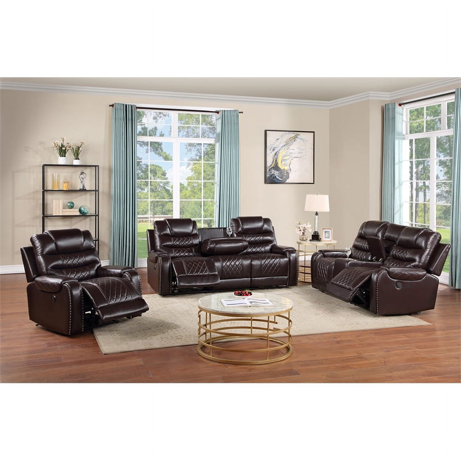 Tennessee Power Reclining 2 Pc Sofa set made with Leather Gel in