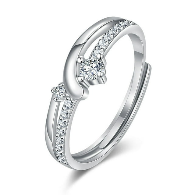 Fiudx Anillos de Pareja Personalizados, Anillos Abiertos de Diseño Exquisito, Regalo de Aniversario de Compromiso de Boda, Joyería para Hombre y Mujer, Anillo de Compromiso de Moda, Regalo de San Val