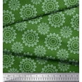 thumbnail image 3 of Soimoi Green Poly Georgette Fabric Mandala & Floral Print Fabric by Yard 42 Inch Wide, 3 of 3