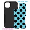 thumbnail image 2 of DistinctInk Custom SKIN / DECAL compatible with OtterBox Commuter for iPhone 11 Pro MAX (6.5" Screen) - Black & Blue Polka Dots, 2 of 5