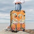 thumbnail image 7 of Yiaed Halloween Flamingos Print Travel Luggage Cover Suitcase Protector Covers Elastic Luggage Anti-scratch(No luggage included）-Large, 7 of 7