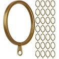 thumbnail image 1 of Meriville 28 pcs Gold 2-Inch Inner Diameter Metal Flat Curtain Rings with Eyelets, 1 of 2