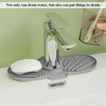 thumbnail image 4 of Drain Rack Faucet Mat for Kitchen Draining Guard Handle Catcher Tray Pad Multipurpose Soap Holder Sponge Bathroom Draining Solution, 4 of 7