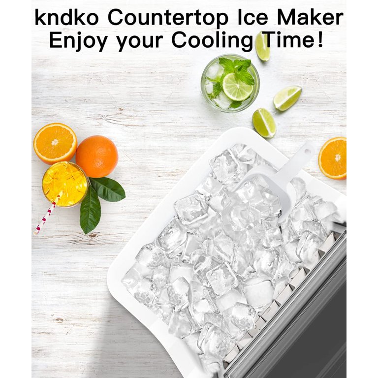 Besttey Countertop Ice Maker, 26lbs/Day, 2 Ice Sizes(S/L), Self