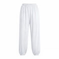 thumbnail image 7 of PInxai Yoga Pants for Women Elastic Waisted Baggy Pants Loose Comfy Casual Athletic Solid Color Pants Summer,White,XL, 7 of 7