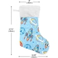 thumbnail image 2 of Coolnut 17.7 Inch Christmas Stockings, 1 PCS Cartoon Space Pattern Presonalized Large Stocking Sock for Family Holiday Xmas Party Decorations, 2 of 7