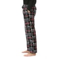 thumbnail image 2 of #followme Ultra Soft Fleece Men's Plaid Pajama Pants with Pockets (Black / Infrared, Large), 2 of 3