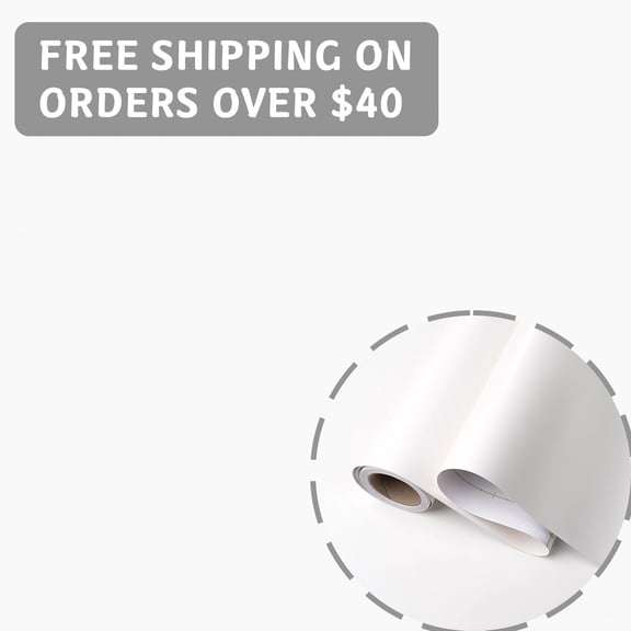 pure white PVC stickers and wallpaper, self-adhesive waterproof detachable vinyl rolls, with dimensions of 23.6" × 118.1/196", suitable for use on kitchen, bathroom, and furniture decorative