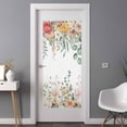 thumbnail image 3 of Spring Floral Window Privacy Film, Watercolor Roses Eucalyptus Leaves Botanical Static Cling UV Sun Blocking Tint Film Heat Control Windows Films for Bedroom Bathroom, Window Stickers 35.4"x78.7", 3 of 8