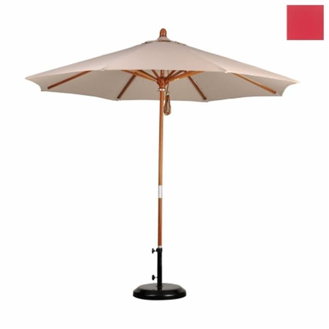 California Umbrella Mare908 5403 9 Ft Wood Market Umbrella Pulley Open Marenti Wood Sunbrella Jockey Red Walmart Canada