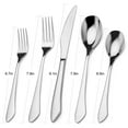thumbnail image 4 of Silverware Set, 20-Piece Stainless Steel Flatware Set Service for 4, Mirror Polishing Tableware Cutlery Set for Home and Restaurant, Dishwasher Safe, 4 of 4