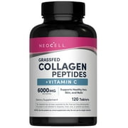 Grass Fed Collagen Peptides plus Vitamin C | 120 Tablets | Skin, Hair and Nails Supplement | by NeoCell