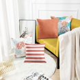 thumbnail image 2 of Set of 4 Throw Pillow Covers Coral and White Solid Color Etc Orange Gray Turquoise Decorative Pillow Cases Home Decor Square 18x18 Inches Pillowcases, 2 of 6