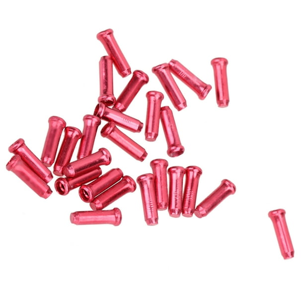 50 Tapas Para Cables De Bicicleta - Aluminio Rojo (1.1cm