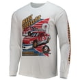 thumbnail image 2 of Men's Checkered Flag White Bill Elliott 2-Spot Long Sleeve T-Shirt, 2 of 3
