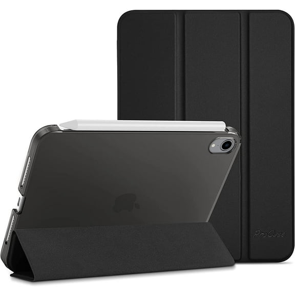 ProCase iPad Mini 6 Case 8.3 Inch 2021 iPad Mini 6th Generation Case, Hard Back Cover Cases for 2021 iPad Mini 8.3" 6th Gen A2567 A2568 A2569 -Black