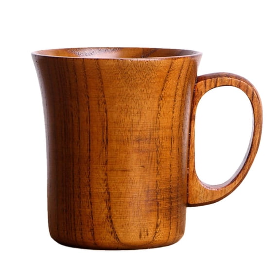koolsoo Wooden Cup Japanese Tableware mug and cup coffee and tea Handle Tea Room Supplies