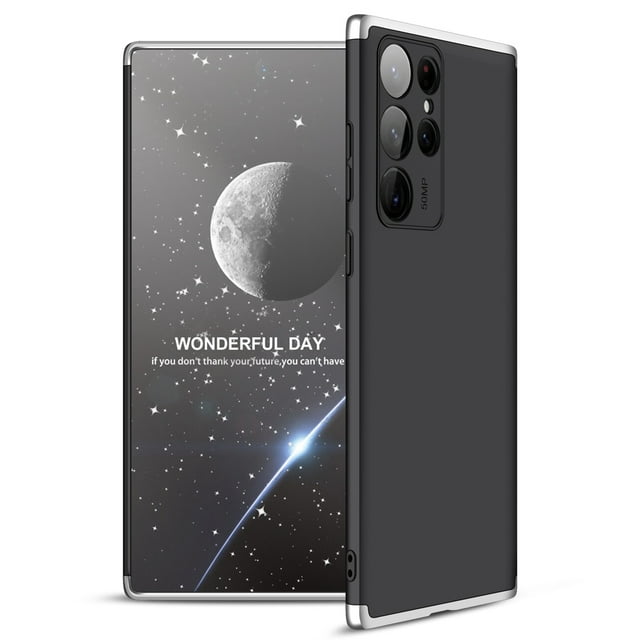 FUNDA Samsung GALAXY S21 ULTRA NEGRO CON PLATA