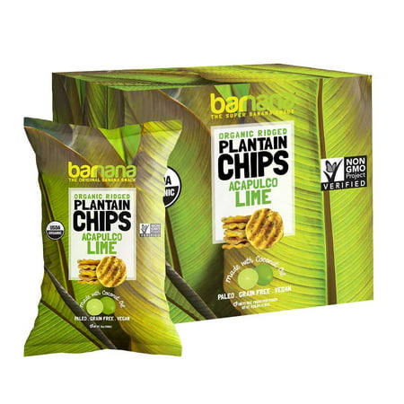 Organic Plantain Chips - Acapulco Lime - 5 Ounce, 8 Pack Plantains -  Salty, Crunchy, Thick Sliced Snack - Best Chip For Your Everyday Life - Cooked in Premium Coconut Oil (Best Class D Chip)