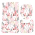 thumbnail image 2 of Aosijia 4 Pcs Marble Shower Curtain Sets Bathroom Sets with Shower Curtain and Rugs and Accessories Rug Toilet Lid Cover and Non-Slip U Shape Mat Waterproof Shower Curtain with 12 Hooks, 2 of 4