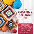 thumbnail image 2 of The Granny Square Kit : Everything You Need to Crochet Square by Square! Kit Includes: 32-page Project Book, 2 Colors of Yarn, Crochet Hook, Plastic Needle (Kit), 2 of 2