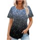 thumbnail image 1 of Tops Cortos para las Mujeres Cuello Redondo Suelto Impreso de Manga Corta, Tops Sueltos para las Mujeres, 1 of 3