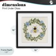 thumbnail image 4 of Stupell Industries French Country Floral Wreath Bee Celebration Black Framed Print Under Glass, 16 x 16, by Lucille Price, 4 of 8