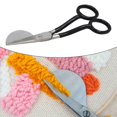 thumbnail image 4 of 7" Duckbill Applique Scissors for Thread Tufted Carpet Fabric Shears Black, 4 of 9