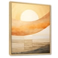 thumbnail image 2 of Designart "Harmonious Beige Sunset Geometry I" Sunrisesunset Floater Framed Canvas Art Print, 2 of 5