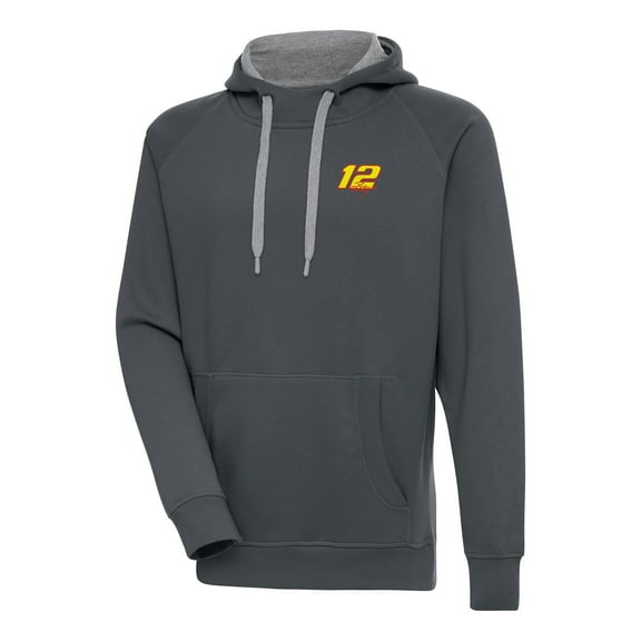 Men's Antigua Charcoal Ryan Blaney Victory Pullover Hoodie