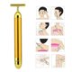 thumbnail image 3 of Barra de estiramiento facial de oro de 24 k, rodillo, masajeador adelgazante con vibración, palo facial, herramienta de belleza facial para el cuidado de la piel con vibración en forma de T, 3 of 5