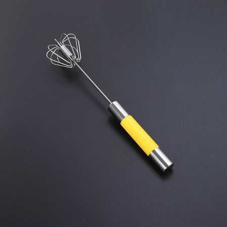 

Hand-held Household Kitchen Barber Stainless Steel Paste Stirring Rod Mini Whisk Cream Fight Milk Stick Baking (Yellow)