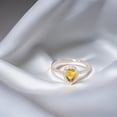 thumbnail image 7 of Sterling silver pear cut citrine & halo set cubic zirconia ring, 7 of 7