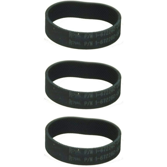 Compatible with Royal 1672260001 671-7710 ,B/B Upright Vacuum Cleaner Knurled 3 Flat Belts