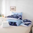thumbnail image 6 of Feelyou Leopard Cheetah Print Comforter Set 7pcs, Princess Blue Bowknot Queen Bedding Sets, 6 of 8