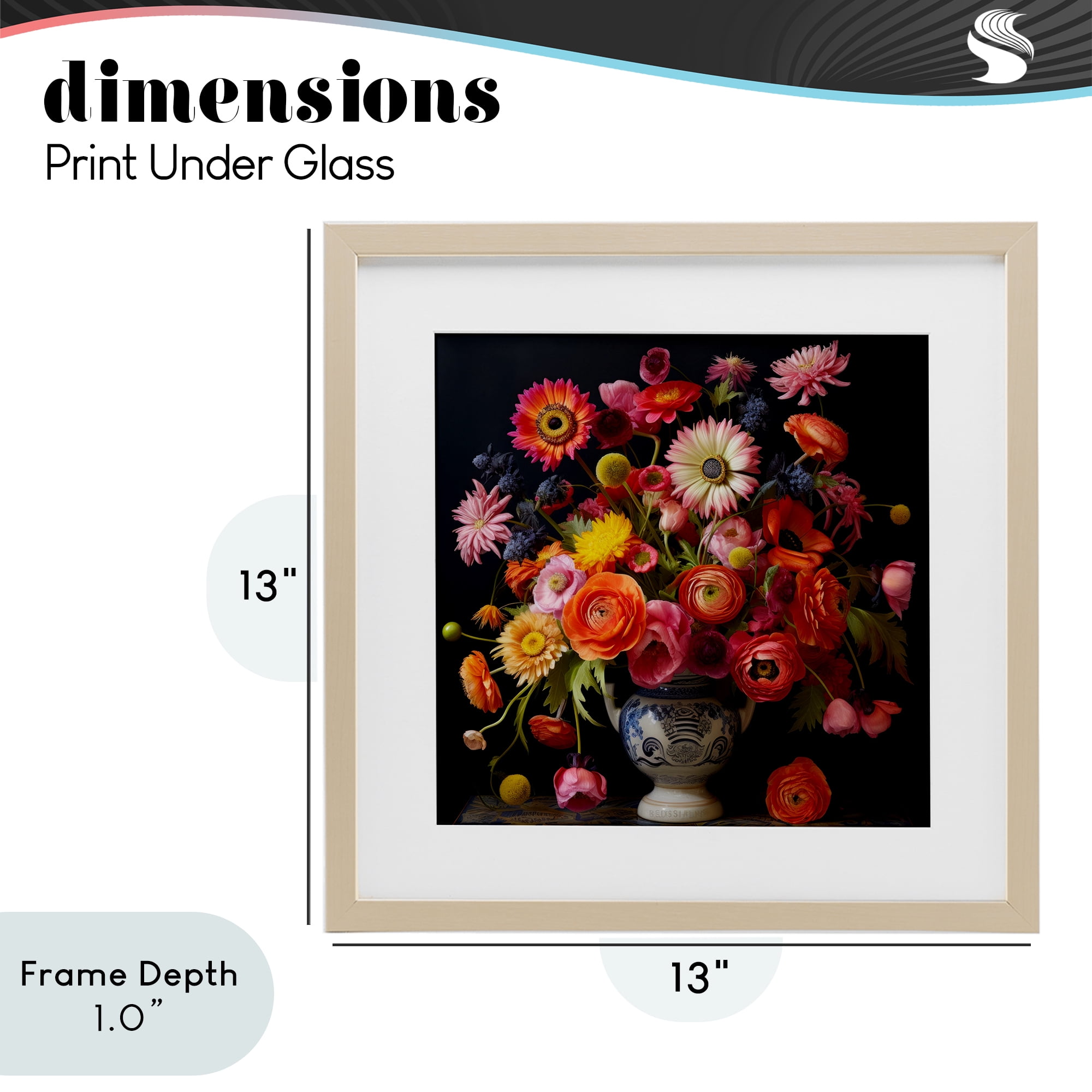 Stupell Industries Harmonious Spring Bouquet Birch Framed Print Under Glass, design by Lazar Studio